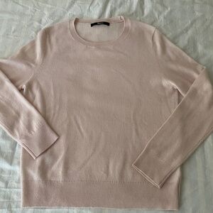 Quince 100 Percent Cashmere Crewneck Sweater, Size M, Soft Pink